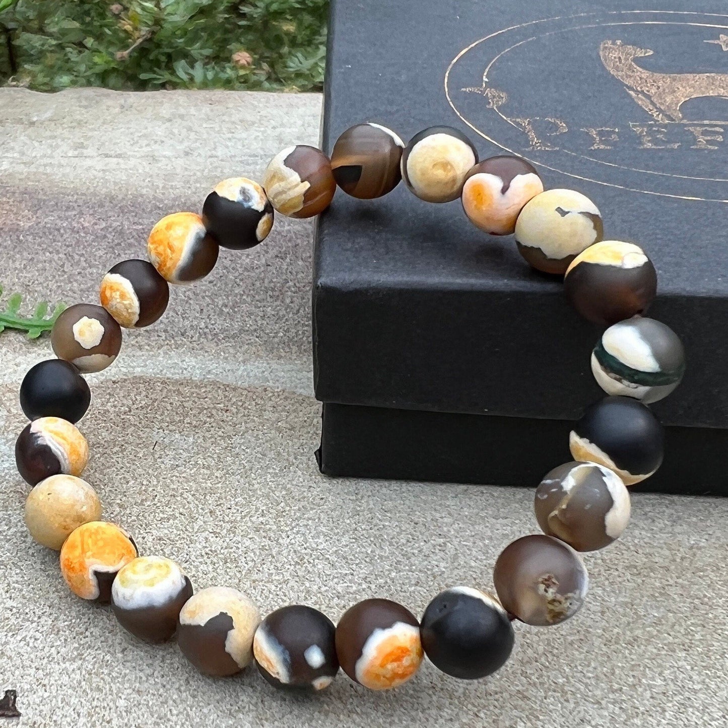 Root, Sacral & Solar Plexus Chakra Gemstone Beaded Bracelet, Natural Agate Jewelry, Yoga Wrist Mala, Stackable